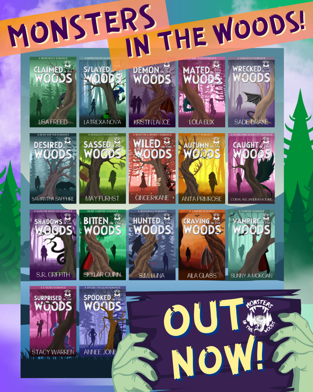 Monsters in the Woods Series Lineup A multi-author collaborative series.