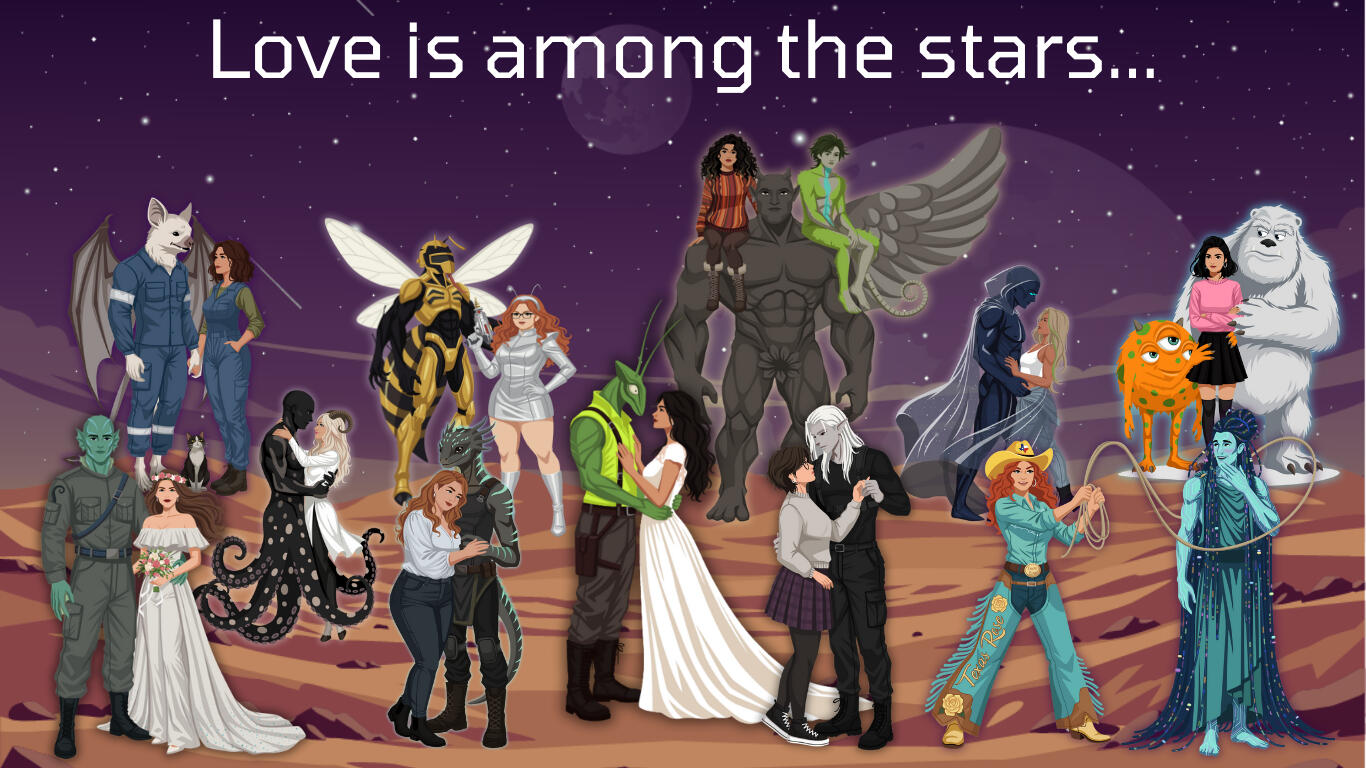 Love Among the Stars Digital graphic saying "Series Reveal Coming Soon" for the Monsters & Mistletoe novella series.